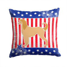 Load image into Gallery viewer, USA Patriotic Afghan Hound Throw Pillow - 14x14 Decorative Pillow – Art for Your Home &amp; Patio BB3306PW1414