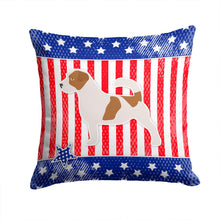 Load image into Gallery viewer, USA Patriotic Jack Russell Terrier Throw Pillow - 14x14 Decorative Pillow – Art for Your Home &amp; Patio BB3307PW1414
