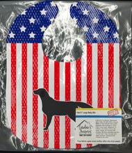 Load image into Gallery viewer, USA Patriotic Black Labrador Retriever Baby Bib BB3308BIB
