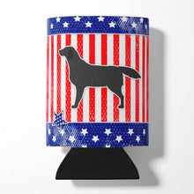 Load image into Gallery viewer, USA Patriotic Black Labrador Retriever Can or Bottle Hugger BB3308CC
