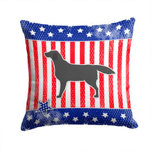 Load image into Gallery viewer, USA Patriotic Black Labrador Retriever Throw Pillow - 14x14 Decorative Pillow – Art for Your Home &amp; Patio BB3308PW1414