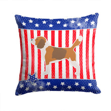 Load image into Gallery viewer, USA Patriotic Beagle Throw Pillow - 14x14 Decorative Pillow – Art for Your Home &amp; Patio BB3310PW1414