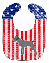 Load image into Gallery viewer, USA Patriotic German Wirehaired Pointer Baby Bib BB3311BIB
