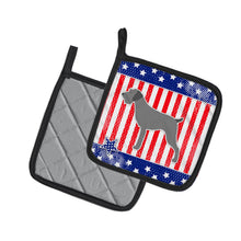 Load image into Gallery viewer, USA Patriotic German Wirehaired Pointer Pot Holders - Set of 2 - Heat-Resistant Kitchen Essentials BB3311PTHD