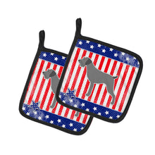 Load image into Gallery viewer, USA Patriotic German Wirehaired Pointer Pot Holders - Set of 2 - Heat-Resistant Kitchen Essentials BB3311PTHD