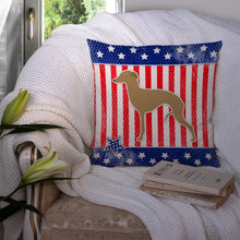 Load image into Gallery viewer, USA Patriotic Italian Greyhound Throw Pillow - 14x14 Decorative Pillow – Art for Your Home &amp; Patio BB3314PW1414