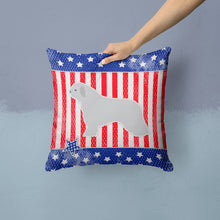 Load image into Gallery viewer, USA Patriotic Spanish Water Dog Throw Pillow - 14x14 Decorative Pillow – Art for Your Home &amp; Patio BB3315PW1414