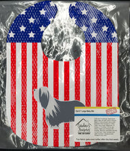 Load image into Gallery viewer, USA Patriotic Bearded Collie Baby Bib BB3317BIB