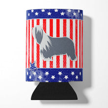 Load image into Gallery viewer, USA Patriotic Bearded Collie Can or Bottle Hugger BB3317CC