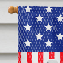 Load image into Gallery viewer, USA Patriotic Bearded Collie Flag Canvas House Size BB3317CHF