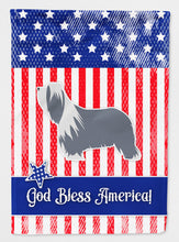 Load image into Gallery viewer, USA Patriotic Bearded Collie Flag Canvas House Size BB3317CHF