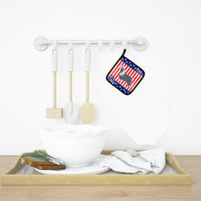 Load image into Gallery viewer, USA Patriotic Bearded Collie Pot Holders - Set of 2 - Heat-Resistant Kitchen Essentials BB3317PTHD