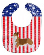 Load image into Gallery viewer, USA Patriotic Corgi Baby Bib BB3320BIB
