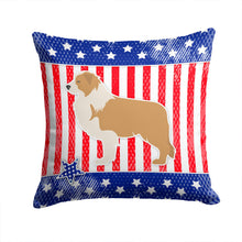 Load image into Gallery viewer, USA Patriotic Red Border Collie Throw Pillow - 14x14 Decorative Pillow – Art for Your Home &amp; Patio BB3322PW1414