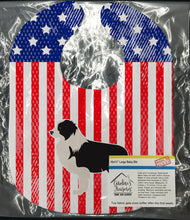 Load image into Gallery viewer, USA Patriotic Black Border Collie Baby Bib BB3323BIB