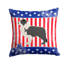 Load image into Gallery viewer, USA Patriotic Black Border Collie Throw Pillow - 14x14 Decorative Pillow – Art for Your Home &amp; Patio BB3323PW1414