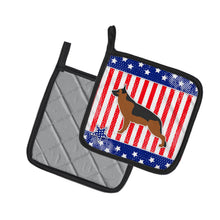 Load image into Gallery viewer, USA Patriotic German Shepherd Pot Holders - Set of 2 - Heat-Resistant Kitchen Essentials BB3324PTHD