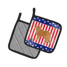 Load image into Gallery viewer, USA Patriotic Caucasian Shepherd Dog Pot Holders - Set of 2 - Heat-Resistant Kitchen Essentials BB3325PTHD