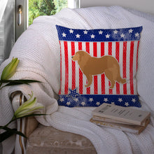 Load image into Gallery viewer, USA Patriotic Caucasian Shepherd Dog Throw Pillow - 14x14 Decorative Pillow – Art for Your Home &amp; Patio BB3325PW1414