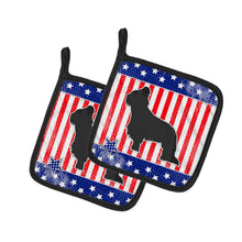 Load image into Gallery viewer, USA Patriotic Briard Pot Holders - Set of 2 - Heat-Resistant Kitchen Essentials BB3326PTHD