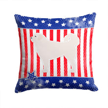 Load image into Gallery viewer, USA Patriotic Polish Tatra Sheepdog Throw Pillow - 14x14 Decorative Pillow – Art for Your Home &amp; Patio BB3327PW1414
