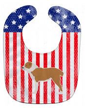 Load image into Gallery viewer, USA Patriotic Central Asian Shepherd Dog Baby Bib BB3328BIB