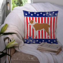 Load image into Gallery viewer, USA Patriotic Central Asian Shepherd Dog Throw Pillow - 14x14 Decorative Pillow – Art for Your Home &amp; Patio BB3328PW1414