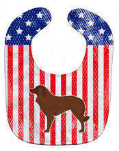 Load image into Gallery viewer, USA Patriotic Portuguese Sheepdog Dog Baby Bib BB3331BIB