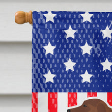 Load image into Gallery viewer, USA Patriotic Portuguese Sheepdog Dog Flag Canvas House Size BB3331CHF