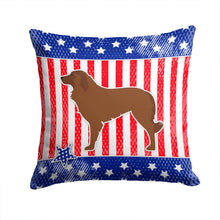 Load image into Gallery viewer, USA Patriotic Portuguese Sheepdog Dog Throw Pillow - 14x14 Decorative Pillow – Art for Your Home &amp; Patio BB3331PW1414