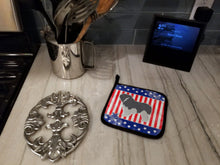 Load image into Gallery viewer, USA Patriotic Polish Lowland Sheepdog Dog Pot Holders - Set of 2 - Heat-Resistant Kitchen Essentials BB3332PTHD