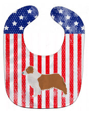 Load image into Gallery viewer, USA Patriotic Australian Shepherd Dog Baby Bib BB3333BIB