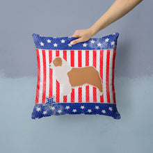 Load image into Gallery viewer, USA Patriotic Australian Shepherd Dog Throw Pillow - 14x14 Decorative Pillow – Art for Your Home &amp; Patio BB3333PW1414