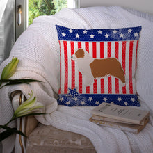 Load image into Gallery viewer, USA Patriotic Australian Shepherd Dog Throw Pillow - 14x14 Decorative Pillow – Art for Your Home &amp; Patio BB3333PW1414