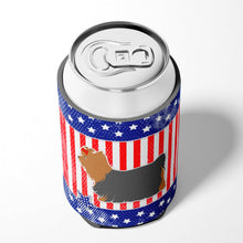 Load image into Gallery viewer, USA Patriotic Yorkshire Terrier Yorkie Can or Bottle Hugger BB3334CC