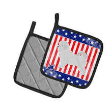 Load image into Gallery viewer, USA Patriotic Maltese Pot Holders - Set of 2 - Heat-Resistant Kitchen Essentials BB3336PTHD
