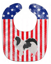 Load image into Gallery viewer, USA Patriotic Japanese Chin Baby Bib BB3337BIB