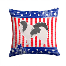 Load image into Gallery viewer, USA Patriotic Japanese Chin Throw Pillow - 14x14 Decorative Pillow – Art for Your Home &amp; Patio BB3337PW1414