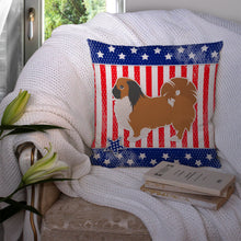 Load image into Gallery viewer, USA Patriotic Pekingese Throw Pillow - 14x14 Decorative Pillow – Art for Your Home &amp; Patio BB3338PW1414