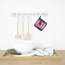 Load image into Gallery viewer, USA Patriotic Poodle Pot Holders - Set of 2 - Heat-Resistant Kitchen Essentials BB3339PTHD