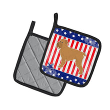 Load image into Gallery viewer, USA Patriotic Brussels Griffon Pot Holders - Set of 2 - Heat-Resistant Kitchen Essentials BB3340PTHD