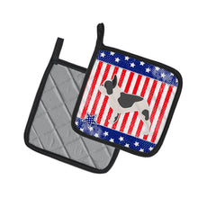 Load image into Gallery viewer, USA Patriotic French Bulldog Pot Holders - Set of 2 - Heat-Resistant Kitchen Essentials BB3341PTHD