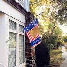 Load image into Gallery viewer, USA Patriotic Pomeranian Flag Canvas House Size BB3342CHF