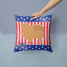 Load image into Gallery viewer, USA Patriotic Pomeranian Throw Pillow - 14x14 Decorative Pillow – Art for Your Home &amp; Patio BB3342PW1414