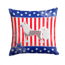 Load image into Gallery viewer, USA Patriotic Chinese Crested Throw Pillow - 14x14 Decorative Pillow – Art for Your Home &amp; Patio BB3343PW1414