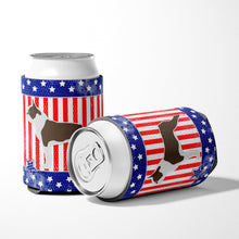 Load image into Gallery viewer, USA Patriotic Boston Terrier Can or Bottle Hugger BB3344CC