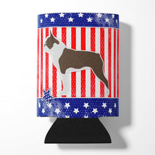 Load image into Gallery viewer, USA Patriotic Boston Terrier Can or Bottle Hugger BB3344CC