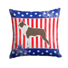 Load image into Gallery viewer, USA Patriotic Boston Terrier Throw Pillow - 14x14 Decorative Pillow – Art for Your Home &amp; Patio BB3344PW1414