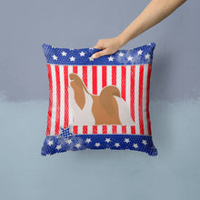 Load image into Gallery viewer, USA Patriotic Shih Tzu Throw Pillow - 14x14 Decorative Pillow – Art for Your Home &amp; Patio BB3346PW1414