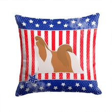 Load image into Gallery viewer, USA Patriotic Shih Tzu Throw Pillow - 14x14 Decorative Pillow – Art for Your Home &amp; Patio BB3346PW1414